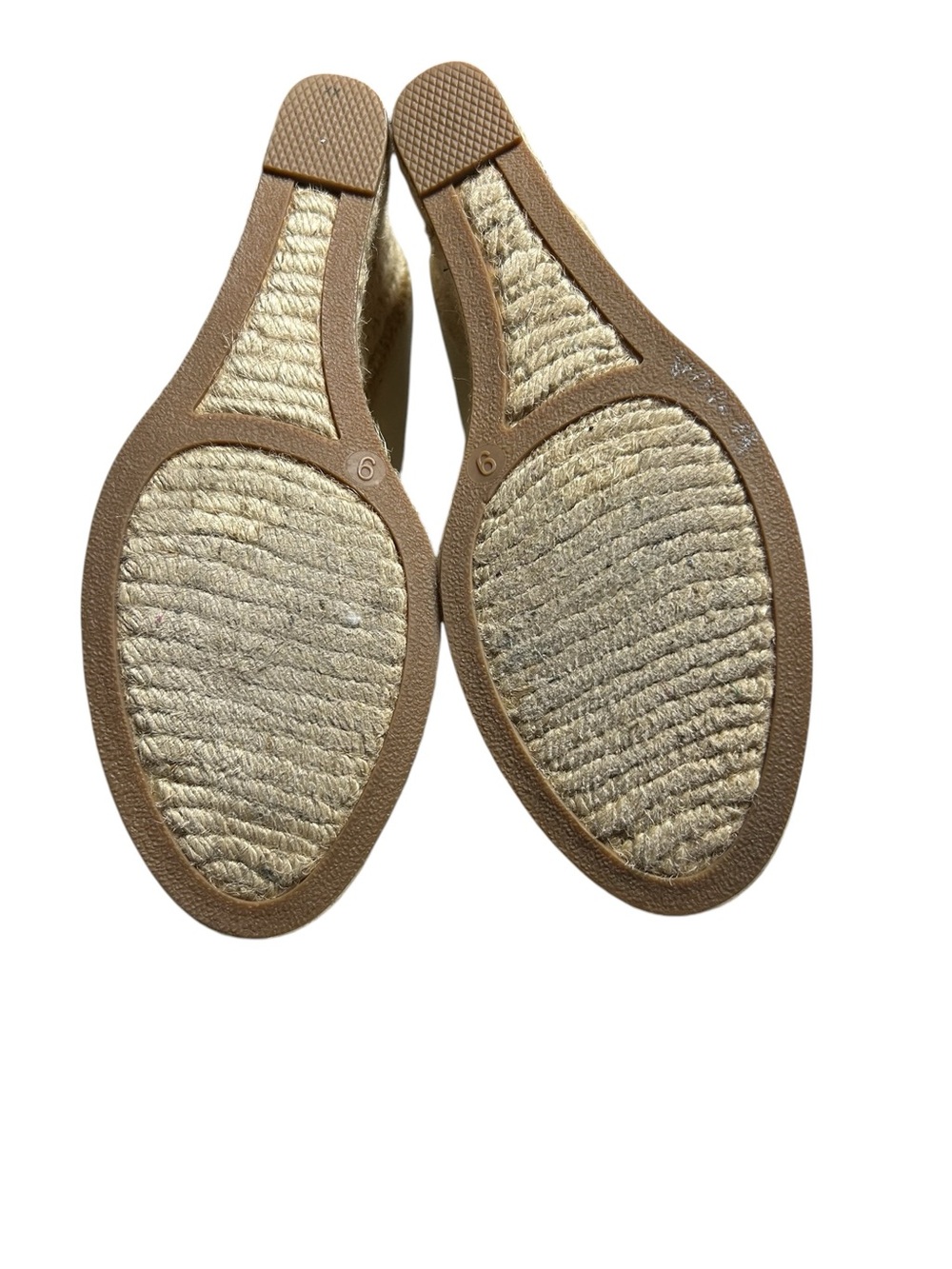 J.Crew Seville Espadrille Wedge Sandals Beige Canvas Jute Platform Size 9 - Picture 7 of 7